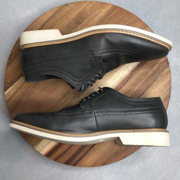 Unlisted by Kenneth Cole Jetson Lace Up Oxford Mens Size 10.5 Dark Gray EUC - Picture 6 of 8